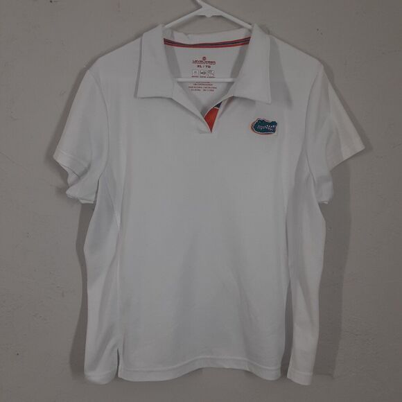 Florida Gators Adult Mens XL White Football Polo Uv Resistant Moisture Wicking - Picture 1 of 7